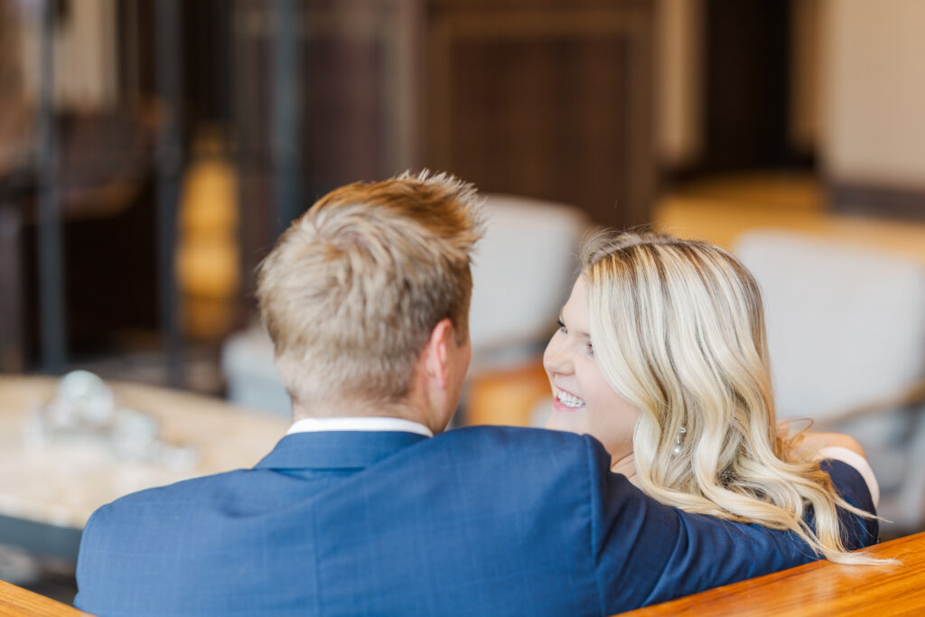 An engagement session at the Mariott at the Capitol District in Omaha, NE