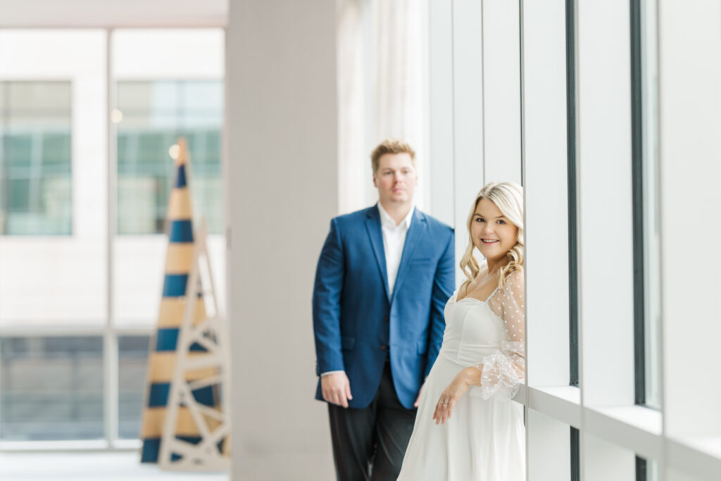 An engagement session at the Mariott at the Capitol District in Omaha, NE