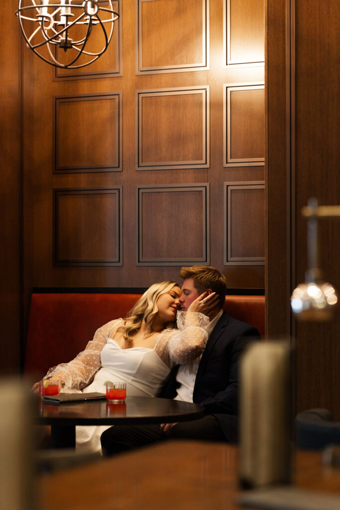 An engagement session at the Mariott at the Capitol District in Omaha, NE