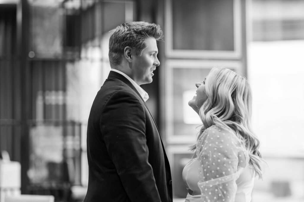 An engagement session at the Mariott at the Capitol District in Omaha, NE