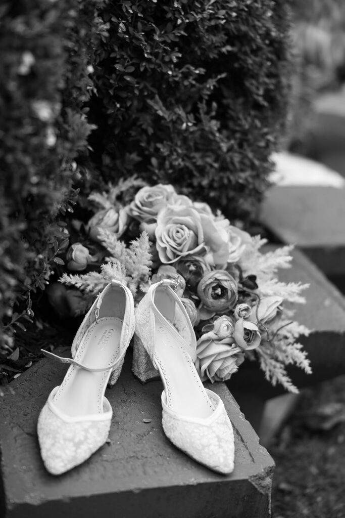 A chic, downtown omaha wedding at Lucile's in the Old Market featuring true color and black and white photography by Claire Katan Creative.