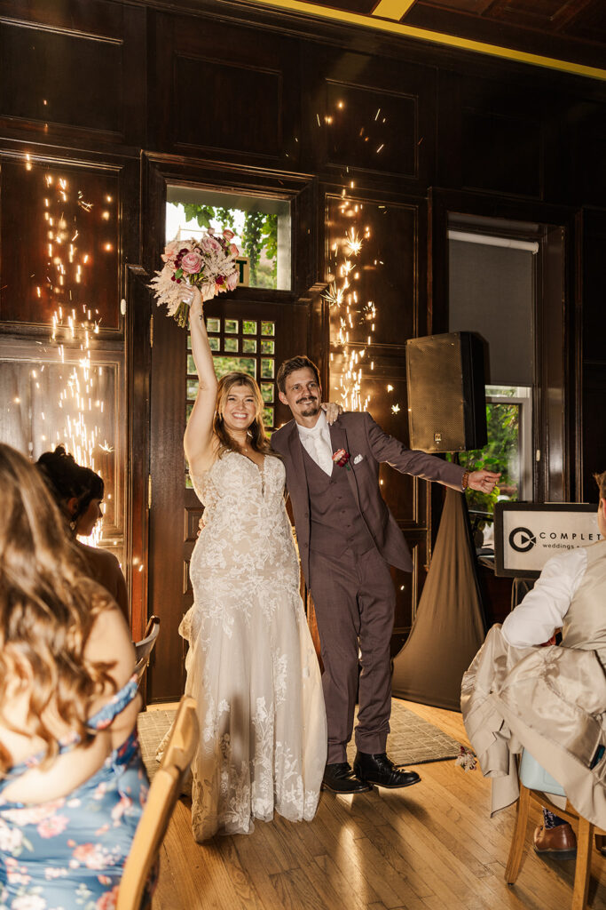 A chic, downtown omaha wedding at Lucile's in the Old Market featuring true color and black and white photography by Claire Katan Creative.