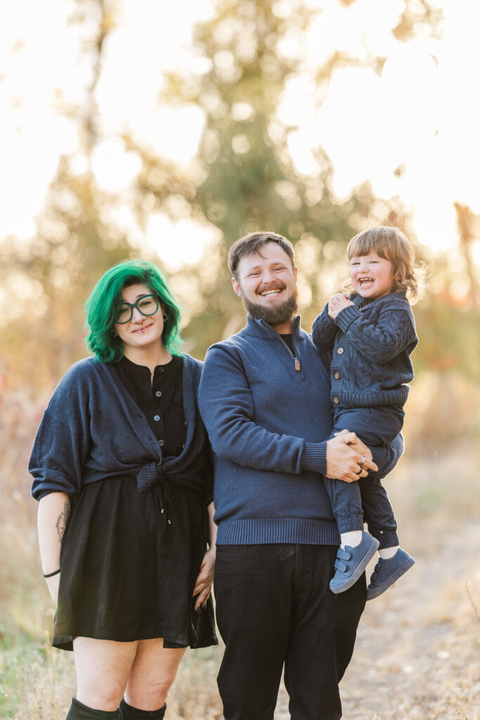 Extended family photo session at golden hour with Claire Katan Creative in Omaha.