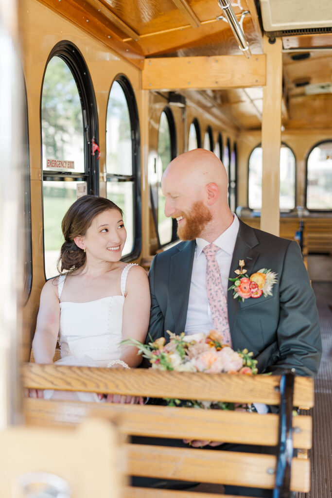 A modern, romantic wedding in downtown Omaha with a ceremony at the Holland Performing Arts Center and a reception at the Leo Ballroom.