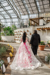 Jay and Evie's Fall Courthouse Wedding Elopement at the Council Bluffs Courthouse with wedding portraits at Omaha's Lauritzen Gardens and Chalco Hills Recreation Area, photographed by Claire Katan Creative.