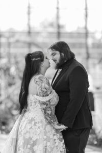 Jay and Evie's Fall Courthouse Wedding Elopement at the Council Bluffs Courthouse with wedding portraits at Omaha's Lauritzen Gardens and Chalco Hills Recreation Area, photographed by Claire Katan Creative.