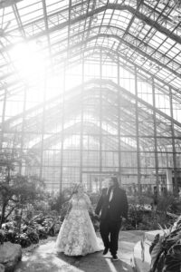 Jay and Evie's Fall Courthouse Wedding Elopement at the Council Bluffs Courthouse with wedding portraits at Omaha's Lauritzen Gardens and Chalco Hills Recreation Area, photographed by Claire Katan Creative.