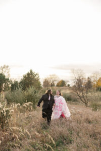 Jay and Evie's Fall Courthouse Wedding Elopement at the Council Bluffs Courthouse with wedding portraits at Omaha's Lauritzen Gardens and Chalco Hills Recreation Area, photographed by Claire Katan Creative.