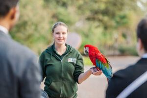 Michelle and Devin's Luxury Wedding at the Omaha Henry Doorly Zoo's Harper Event Center photographed by Claire Katan Creative