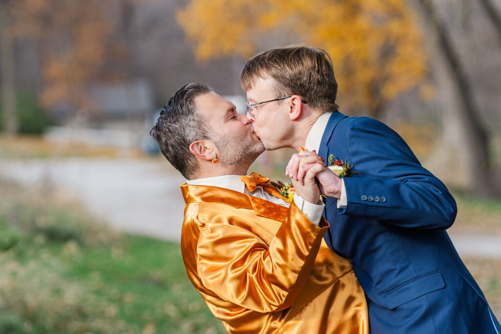 Gay couple at A View on Fontenelle Hills in Omaha, NE