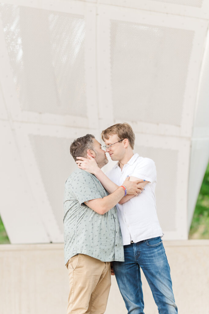 Gay couple's Downtown Omaha Engagement Session