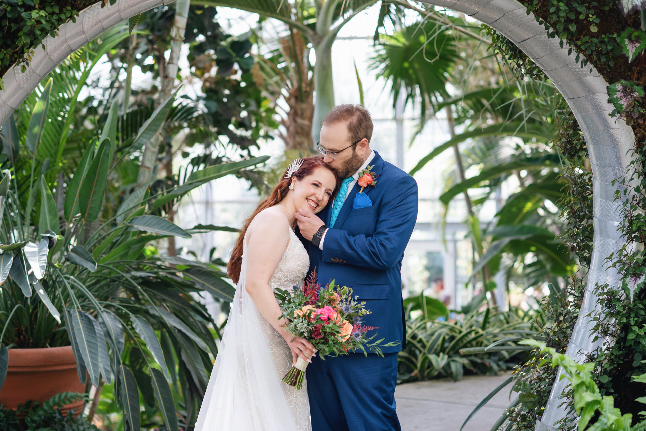 Queer affirming wedding photographer Claire Katan at her wedding in Omaha, NE.